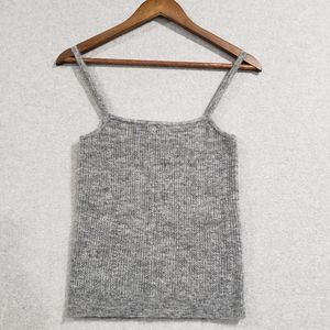 La Maille Sezane Paris Rue Saint Fiacre Mohair Wool Gray Women's Shirt Sz-M